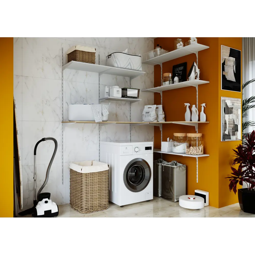 Кронштейны для полок SPACEO белые 25 см, 10 шт - нагрузка 25 кг 89352358 STLM-1087433 - Вид №4