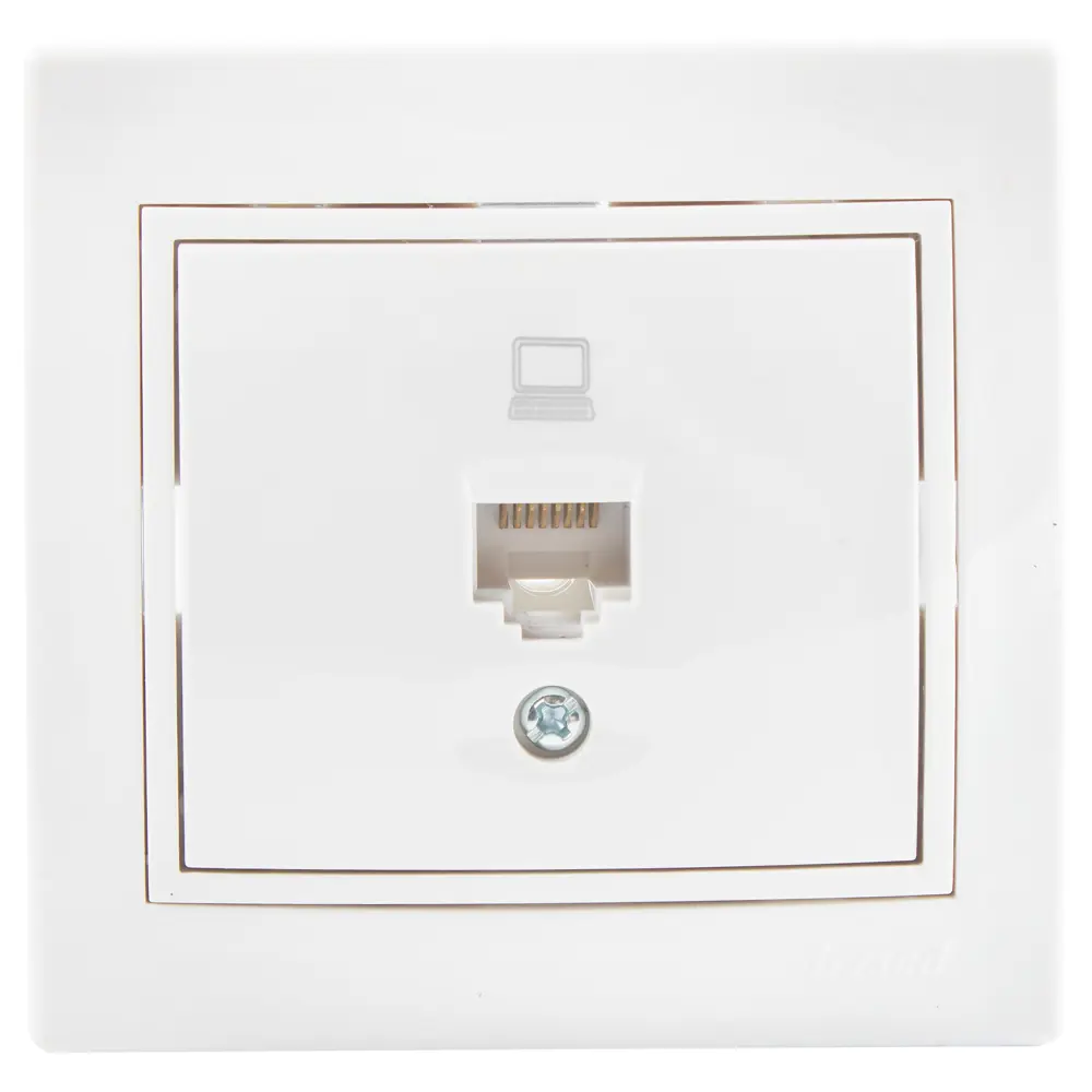 Розетка компьютерная Lezard Mira, цвет белый STLM-2143676