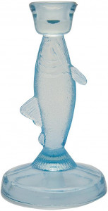 Подсвечник Fish blue small