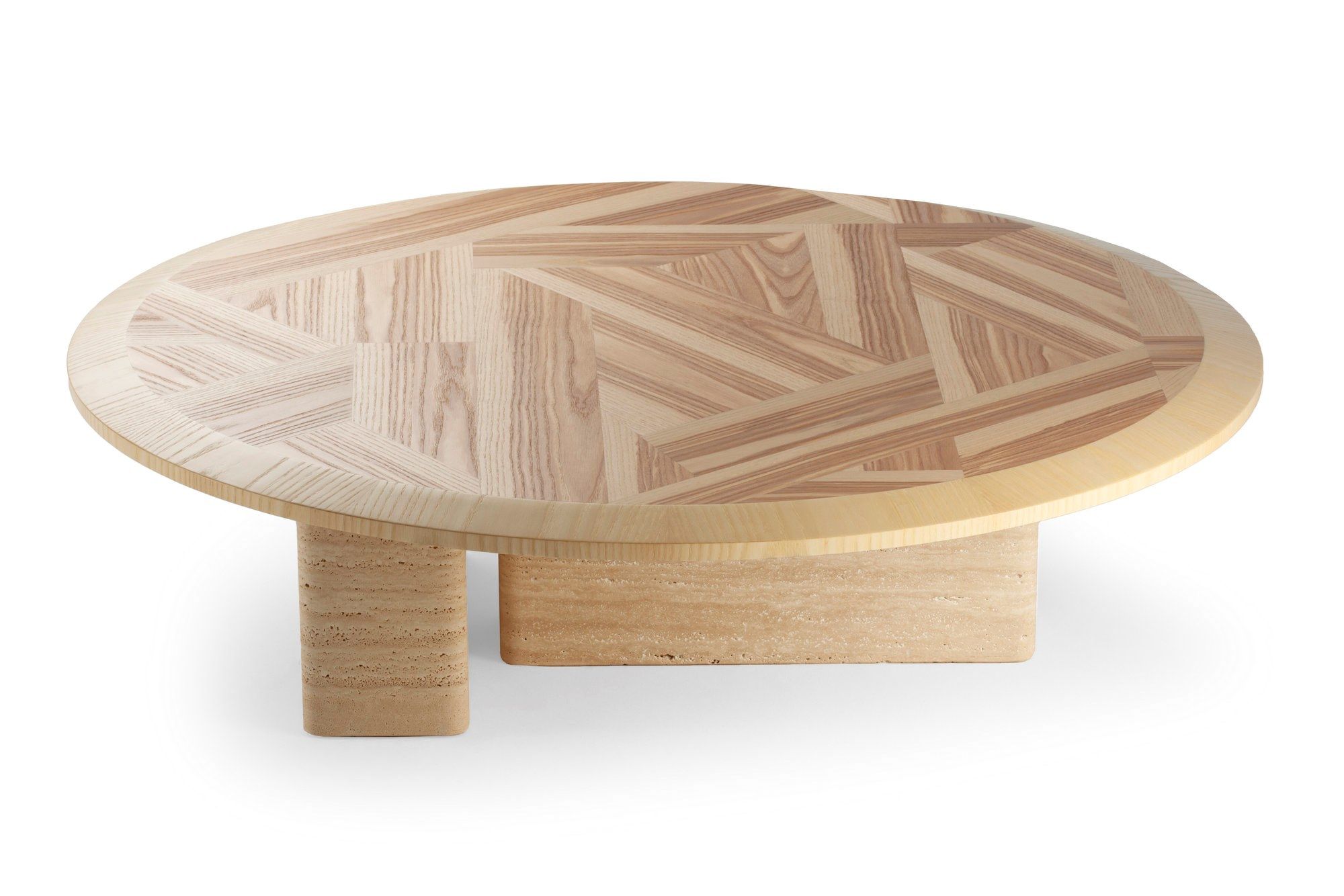 Набор журнальных столиков из ясеня и травертина DOOQ L'anamour ARCH-00064764 - Вид №2