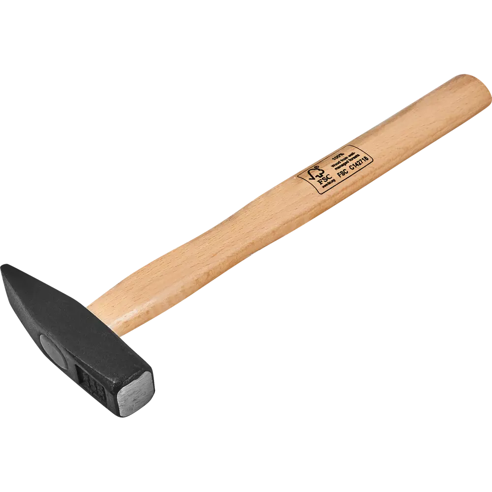 Молоток слесарный СПЕЦ 300 г с деревянной рукояткой для профессиональных работ 87897972 STLM-0839223