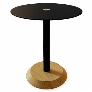 Приставной столик круглый черный Rondo BRAGIN DESIGN  256530 Бежевый;черный