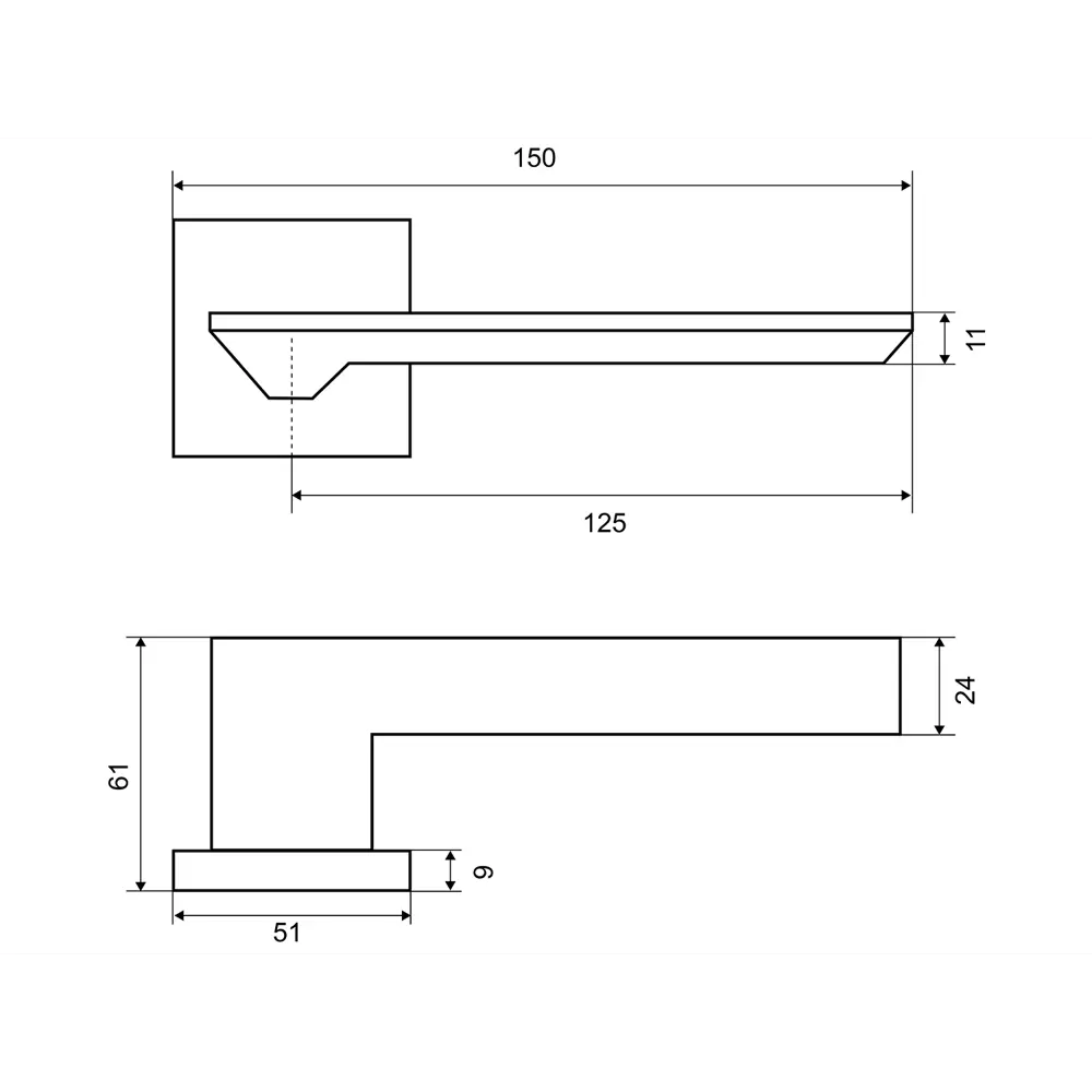 Дверные ручки Palladium Z 205 BB, цвет черный STLM-2125392 - Вид №3