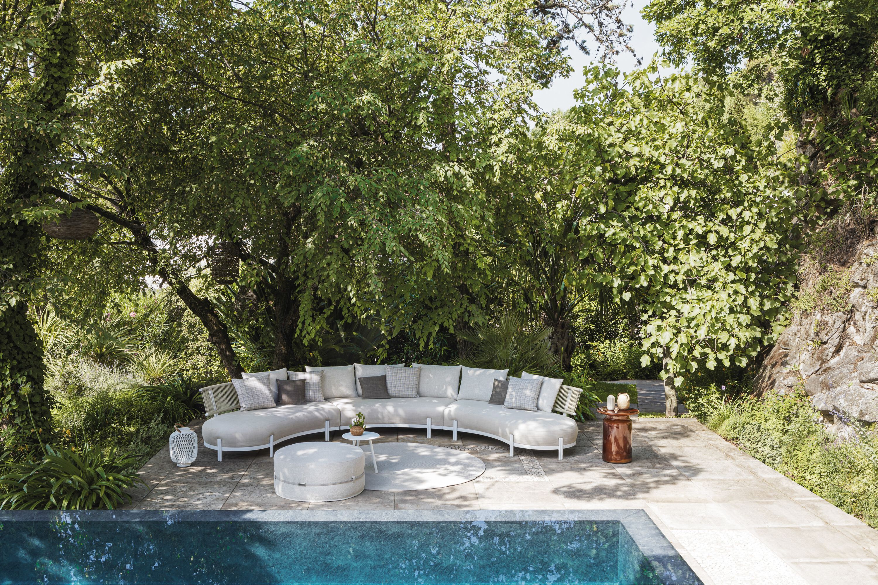 2-местный изогнутый тканевый садовый диван Atmosphera Лотос ARCH-00060360 - Вид №2