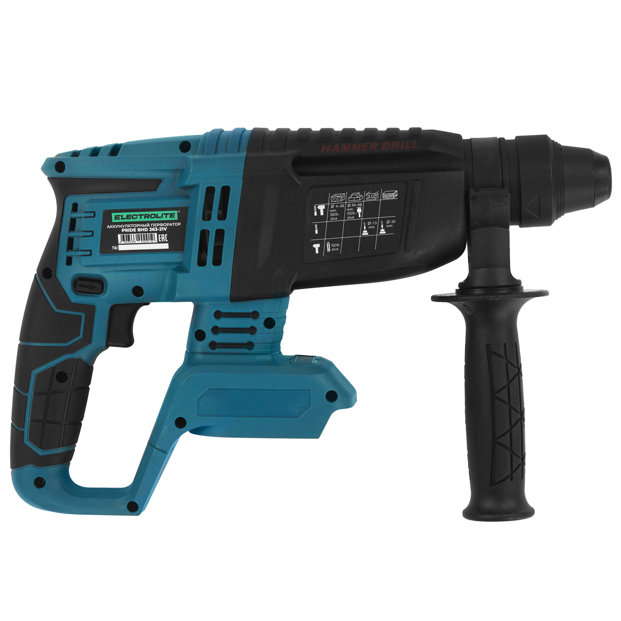 Перфоратор ELECTROLITE PRIDE BHD 263 21V  , Без ЗУ, Без АКБ 9239423 STDN-0093508 - Вид №1