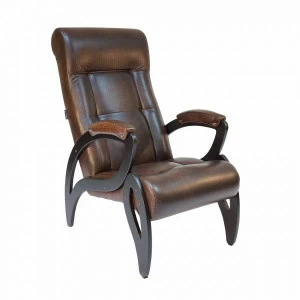 Кресло мягкое с деревянными ножками коричневое Antik Crocodile IMPEX ДИЗАЙНЕРСКИЕ 00-3967054 Коричневый