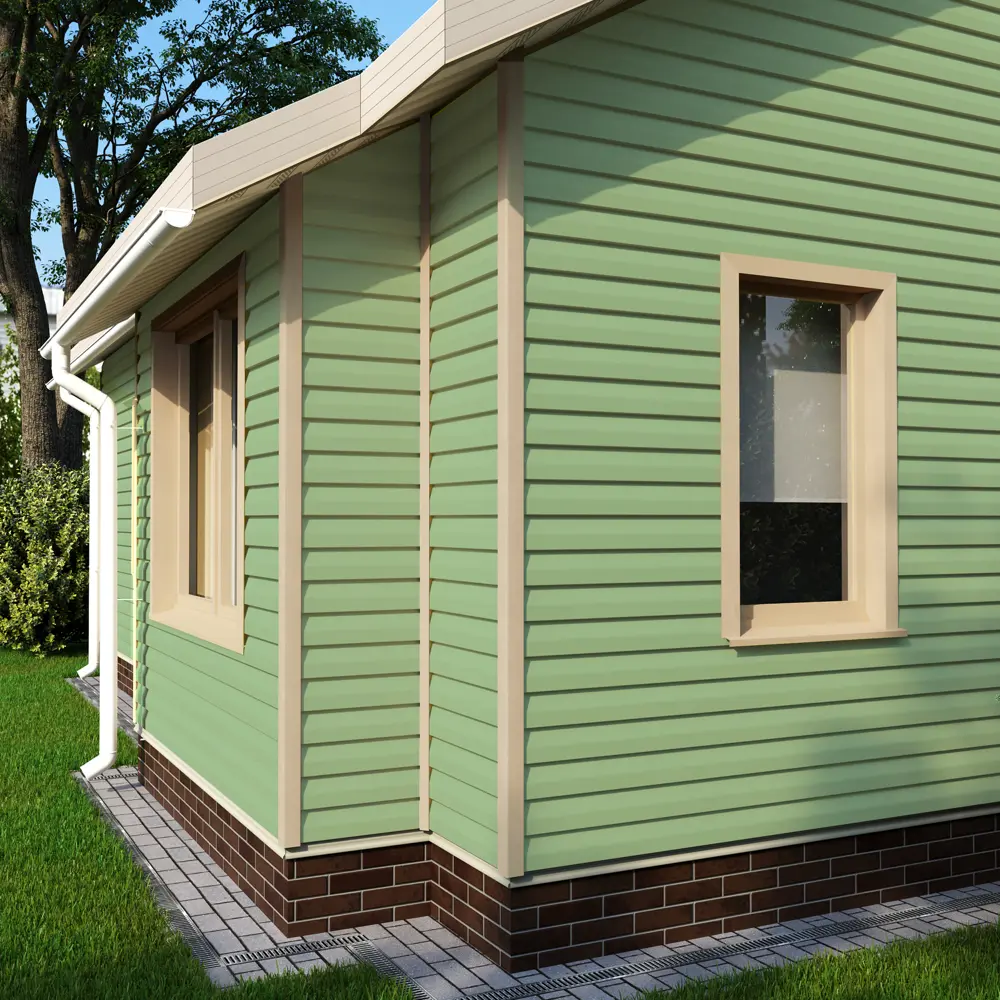 Сайдинг виниловый ARTENS Брус 3 м Зеленый 0.609 м² Нет STLM-2079104 - Вид №3