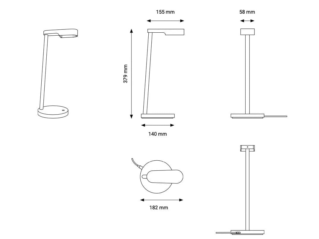 Стальная настольная лампа с диммером Manade EDEN ARCH-00021076 - Вид №1