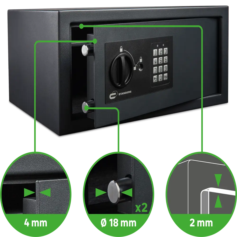 Сейф Standers 20 л электронный замок 43x20x30 см сталь STLM-2206332 - Вид №6