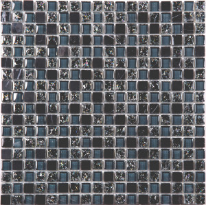 Мозаика стеклянная с вкроплениями природного камня NO-237 SN-Mosaic Exclusive