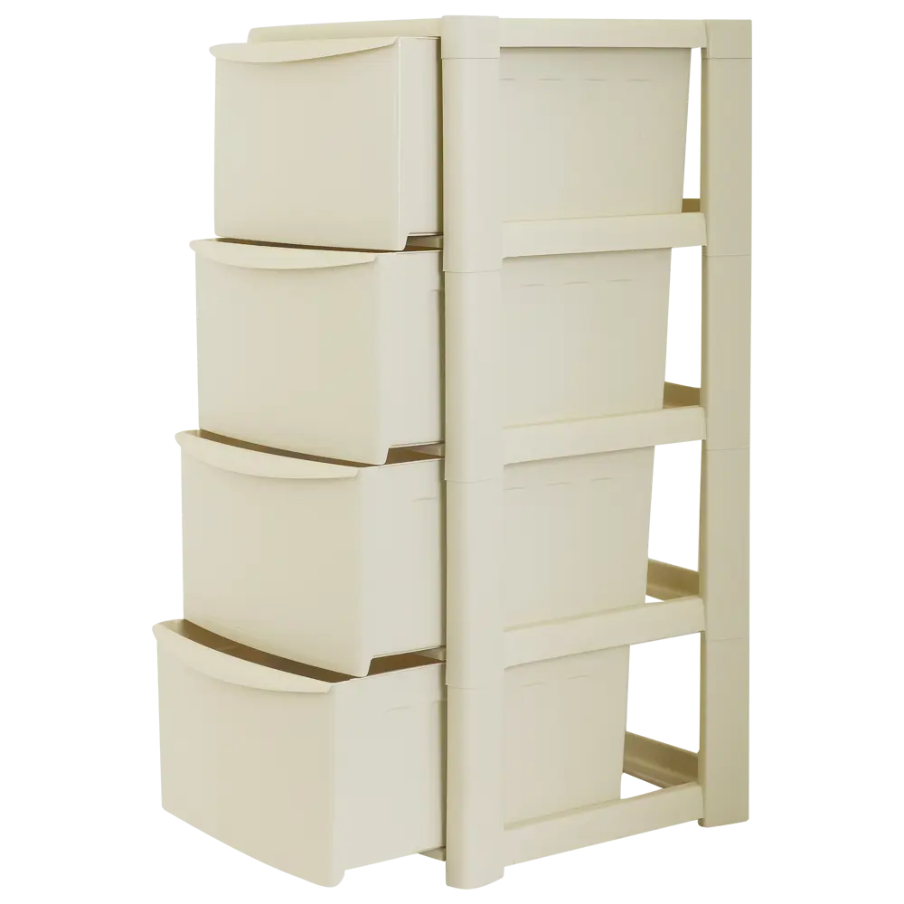 Комод 4 ящика 76.7x37.7x36 см пластик цвет слоновая кость 82140458 STLM-2204723 Santreyd  - Вид №1