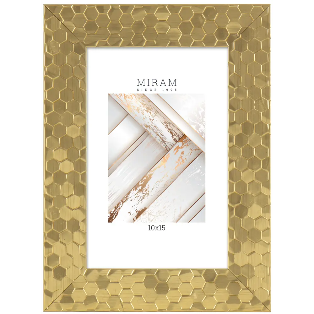 Золотая рамка МИРАМ 10×15 см для фотографий в современном стиле 89422789 STLM-1568444
