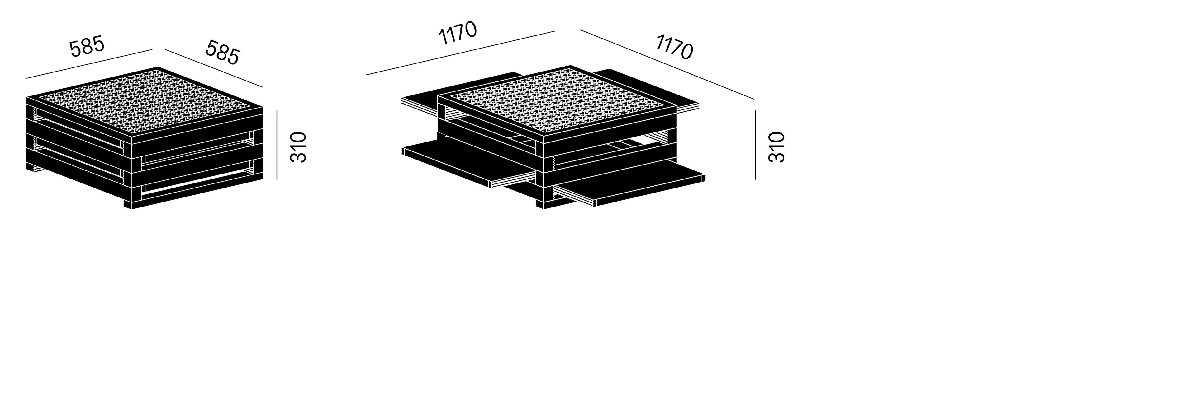 Журнальный столик из массива дерева с подносом SCULPTURES JEUX TETRA ARCH-00053590 - Вид №9