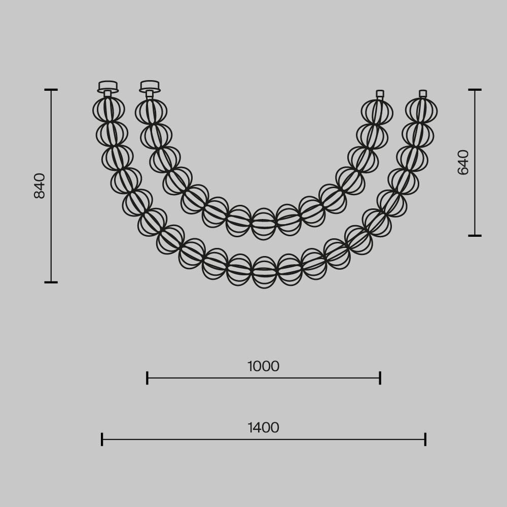 Металлический светодиодный подвесной светильник Maytoni Золотая клетка ARCH-00137485 - Вид №4
