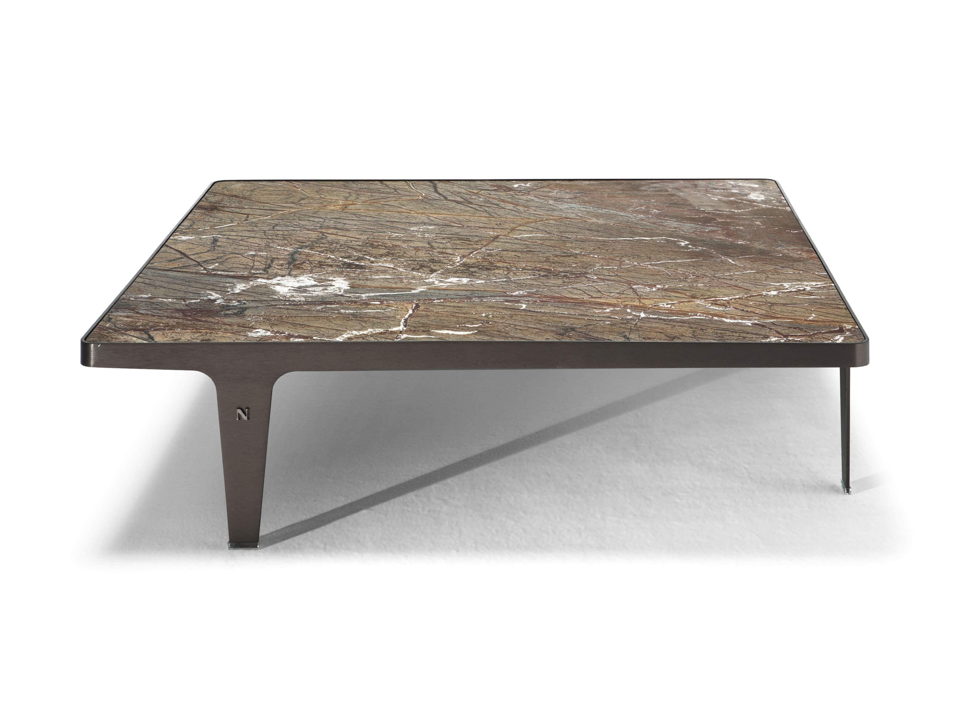 Низкий квадратный журнальный столик с мраморной столешницей Natuzzi Italia Herman ARCH-00030433 - Вид №4