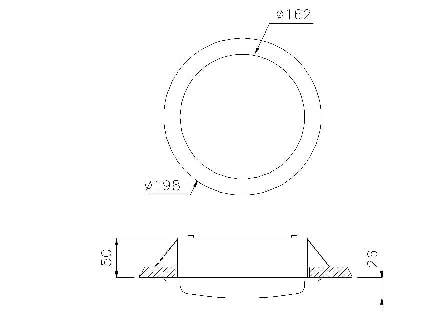 Утопленный потолочный светодиодный аварийный свет DAISALUX LUNA ARCH-00083244 - Вид №2