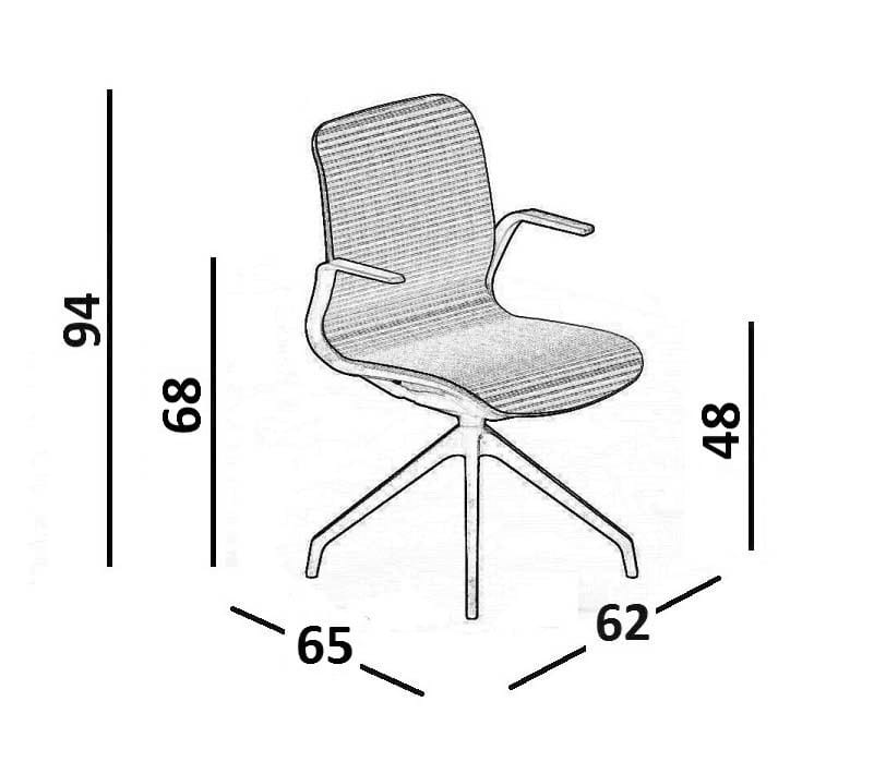 Офисное кресло Nylon® с подлокотниками на насесте Luxy SmartLight ARCH-00083899 - Вид №4
