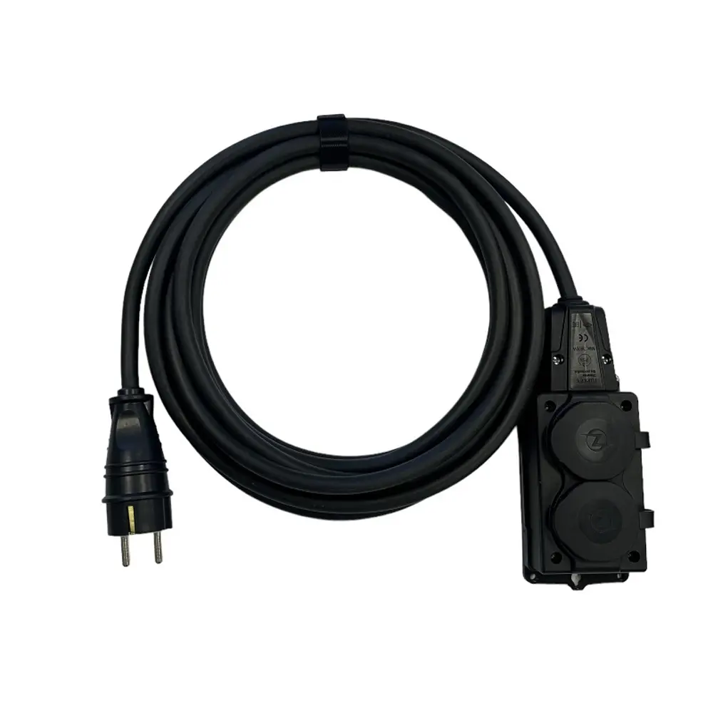 Удлинитель-шнур Itok i-connect-color-SU-KG-325-2-54-7-black 2 розетки с заземлением 3х2.5 мм 7 м 3500 Вт цвет черный