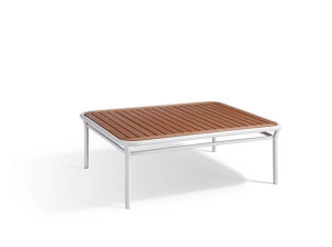 Прямоугольный садовый журнальный столик с верхним композитным деревом