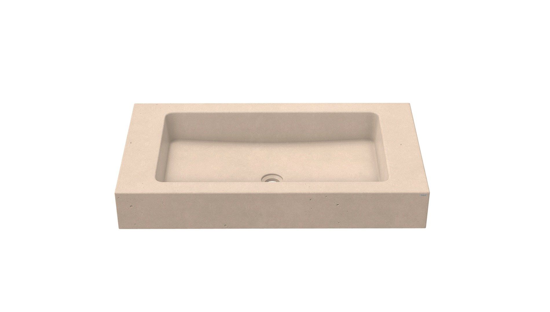 Бетонный одиночный подвесной умывальник Gravelli SLANT 06 SINGLE ARCH-00013539 - Вид №2