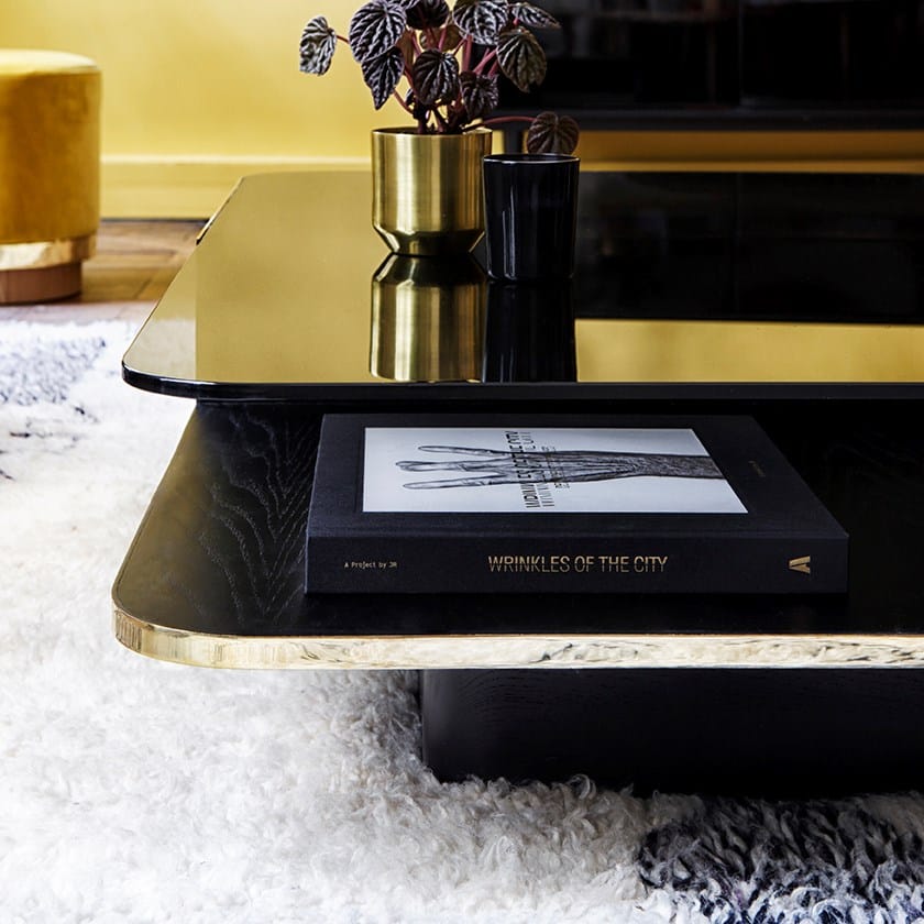 Прямоугольный журнальный столик из дерева и стекла в стиле 70-х годов для гостиной RED EDITION LOUNGE ARCH-00042019 - Вид №12