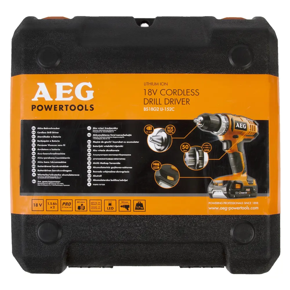 Шуруповерт AEG BS18, Li-ion 18 В, 1,5 Ач STLM-2012443 - Вид №4