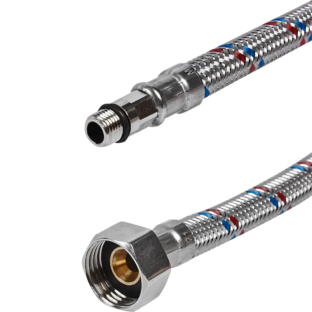 Гибкая подводка для воды ДТРД 40 см x М10 x 1/2" наружная-внутренняя резьба STLM-2081863 - Вид №1