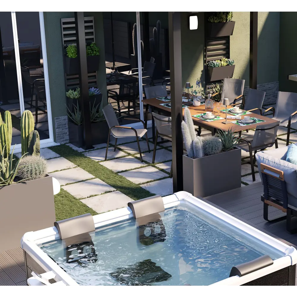 Стул Naterial Calypso 64x87x56 см алюминий цвет темно-серый STLM-2162543 - Вид №12