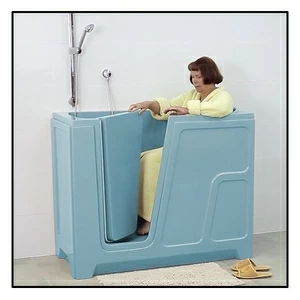 Ванна с дверцей Akcjum ODA 150-68-LH-G сидячая левосторонняя голубая