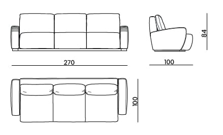 3-местный кожаный диван Bizzotto Italia Atmosphera ARCH-00095382 - Вид №2