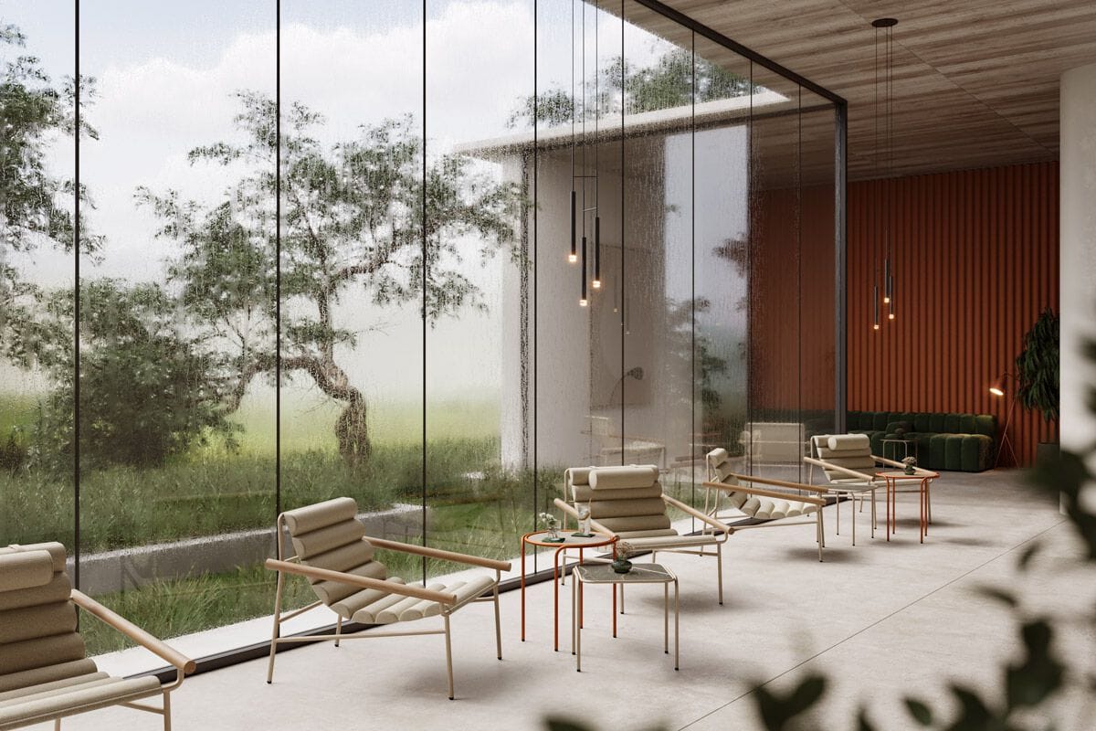 Мягкое сиденье для отдыха из ткани S-CAB Dress_Code ARCH-00076989 - Вид №6