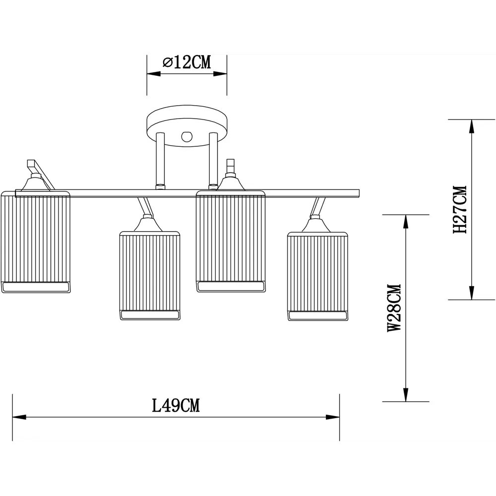 Люстра потолочная Arte Lamp Merope 4 лампы цвет черный STLM-2027088 - Вид №9