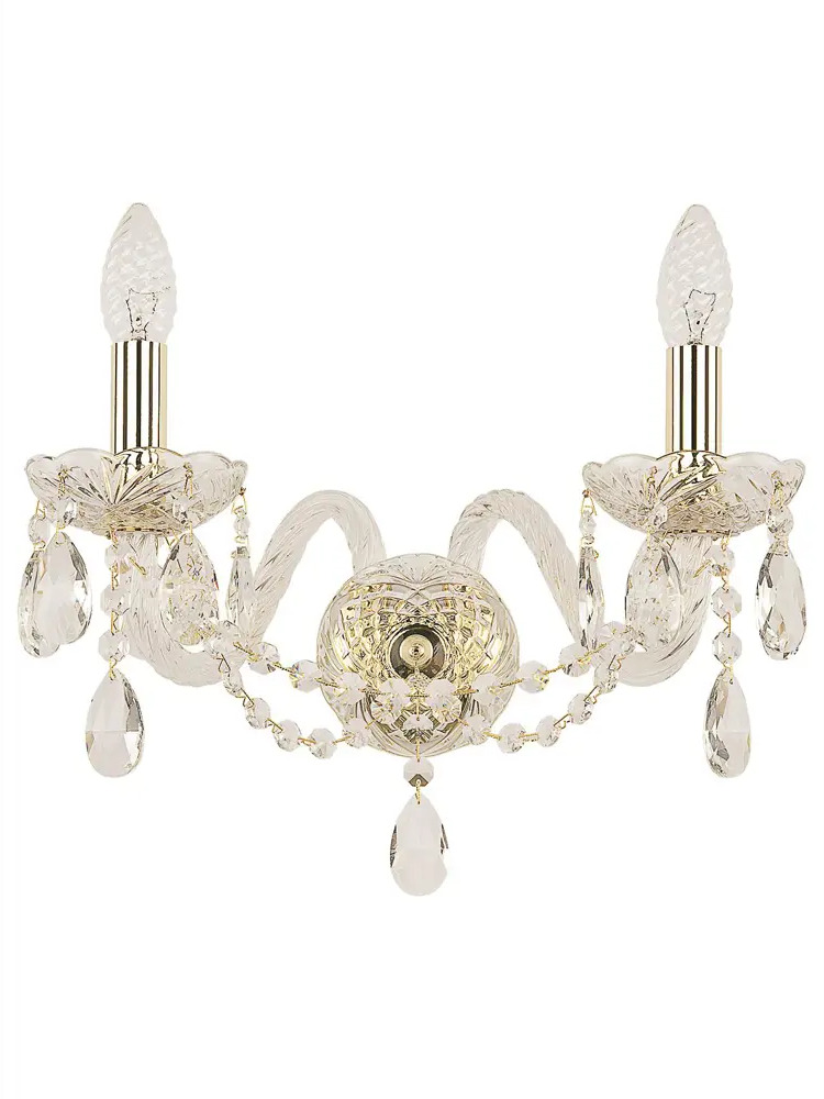 90027480 Настенный светильник BOHEMIA IVELE CRYSTAL 116B.2.165.G цвет золотой STLM-0089584