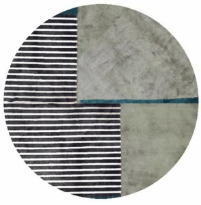 Arte di tappeti Круглый коврик ручной работы с геометрическими мотивами Dafè C101