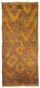 AFOLKI Прямоугольный шерстяной коврик с длинным ворсом и узором Talsent Taa1234be