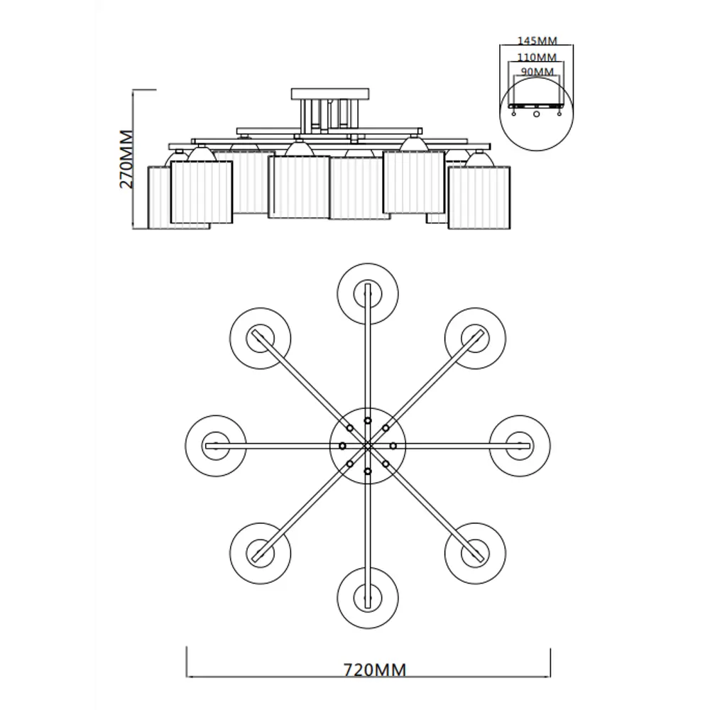 Люстра SCHAFFNER Nido - современное потолочное освещение для гостиной и спальни 89374510 STLM-1426227 - Вид №10