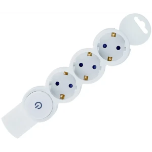 Колодка для удлинителя DUWI с защитными шторками - 3 розетки с заземлением 84722201