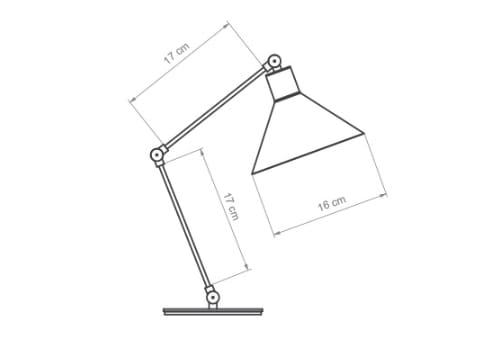 Регулируемая металлическая настольная лампа с гибким кронштейном luxcambra Capuchina ARCH-00086182 - Вид №2
