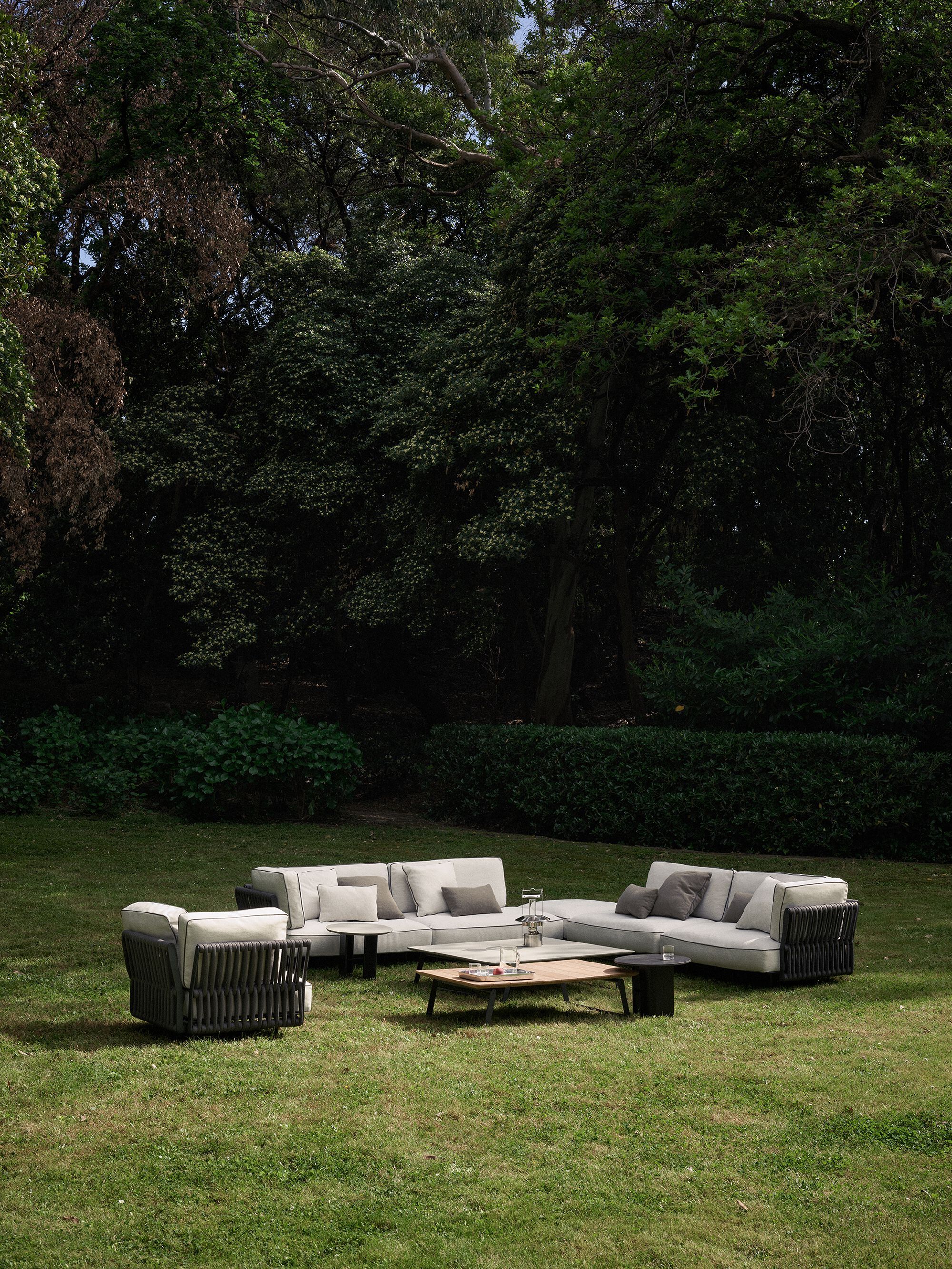 Угловой садовый диван из ткани Potocco Soul ARCH-00077792 - Вид №1