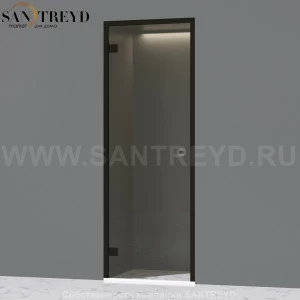 Effegibi FIT 80 Стеклянная левая дверь без порога с профилем из черного алюминия. Размеры: длина 80 см, высота 210 см HP10020002