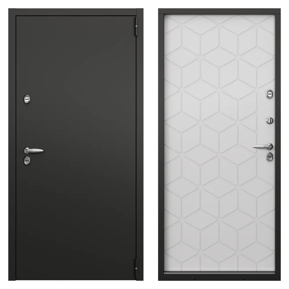 Дверь входная металлическая Норда 880 мм правая цвет арт белый TOREX STLM-2161266