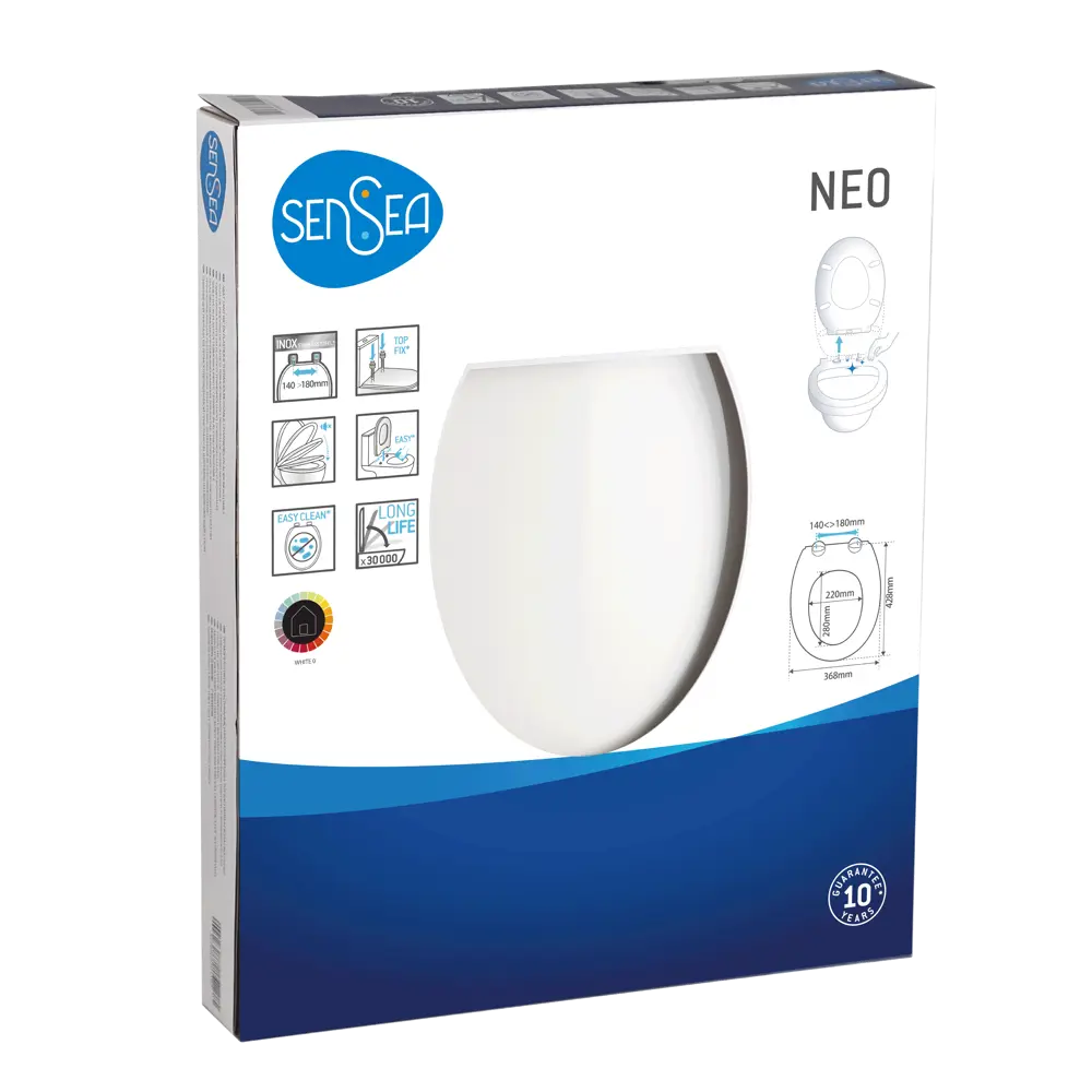 Сиденье для унитаза Sensea Slim Neo овальное с микролифтом, цвет белый STLM-2196207 - Вид №11