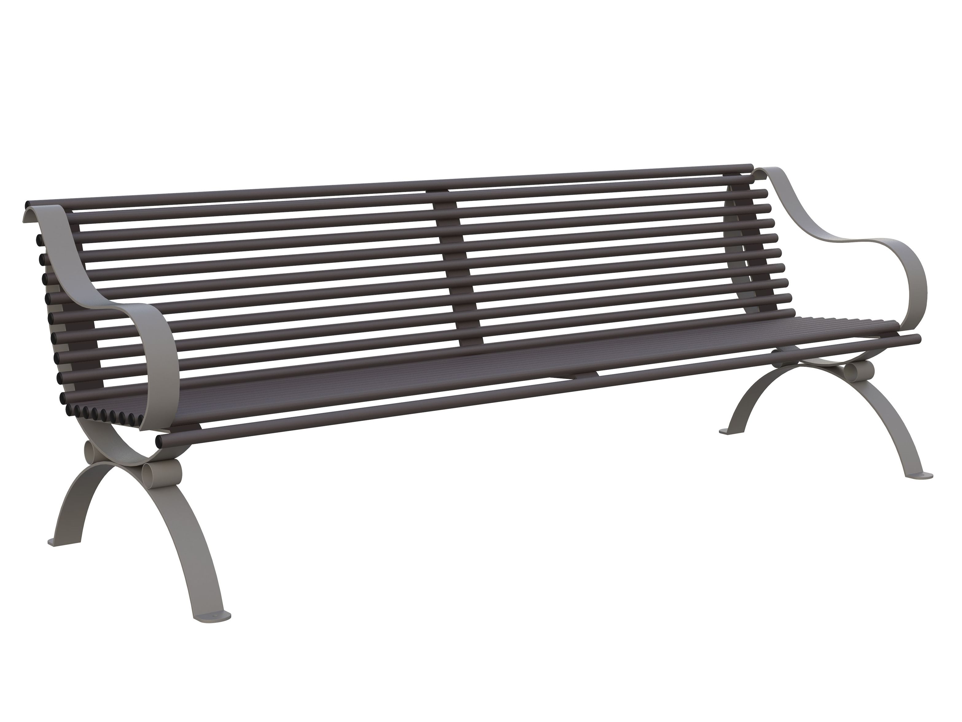 Железная скамья со спинкой Lazzari Позитано ARCH-00118354