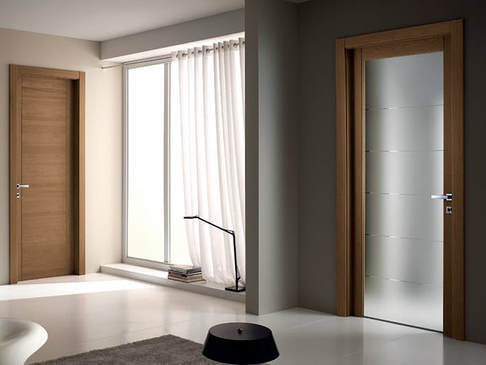 Распашная дверь из массива дерева и стекла GAROFOLI Пангея ARCH-00031708