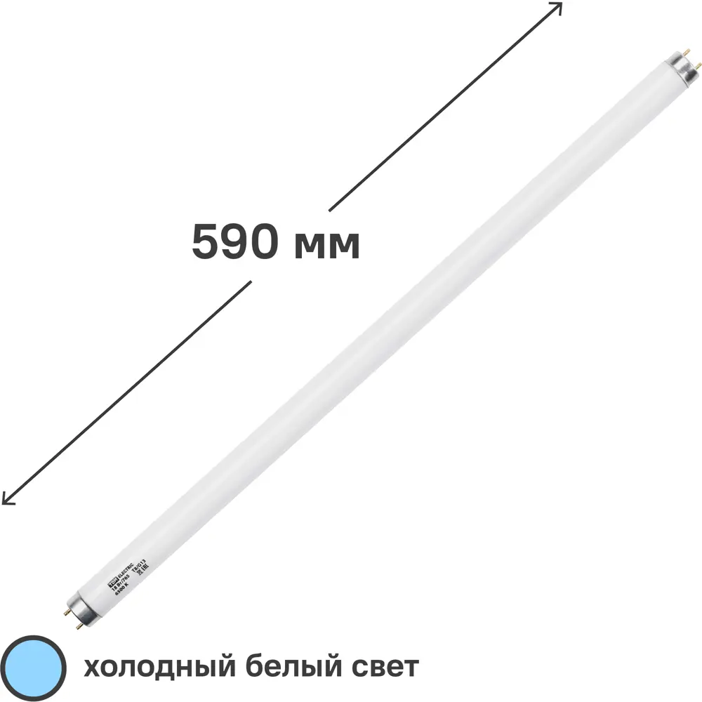Лампа люминесцентная TDM Electric T8 G13 18 Вт холодный белый свет SQ0355-0027 82477844 STLM-2062921  - Вид №1