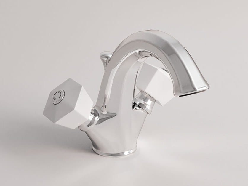 Смеситель для раковины с одним отверстием и автоматическим сливом Park Avenue Белый ARCH-00112445