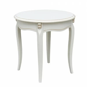 Кофейный столик круглый белый с патиной White Rose MARIA&STEFANIA WHITE ROSE 00-3966723 Белый