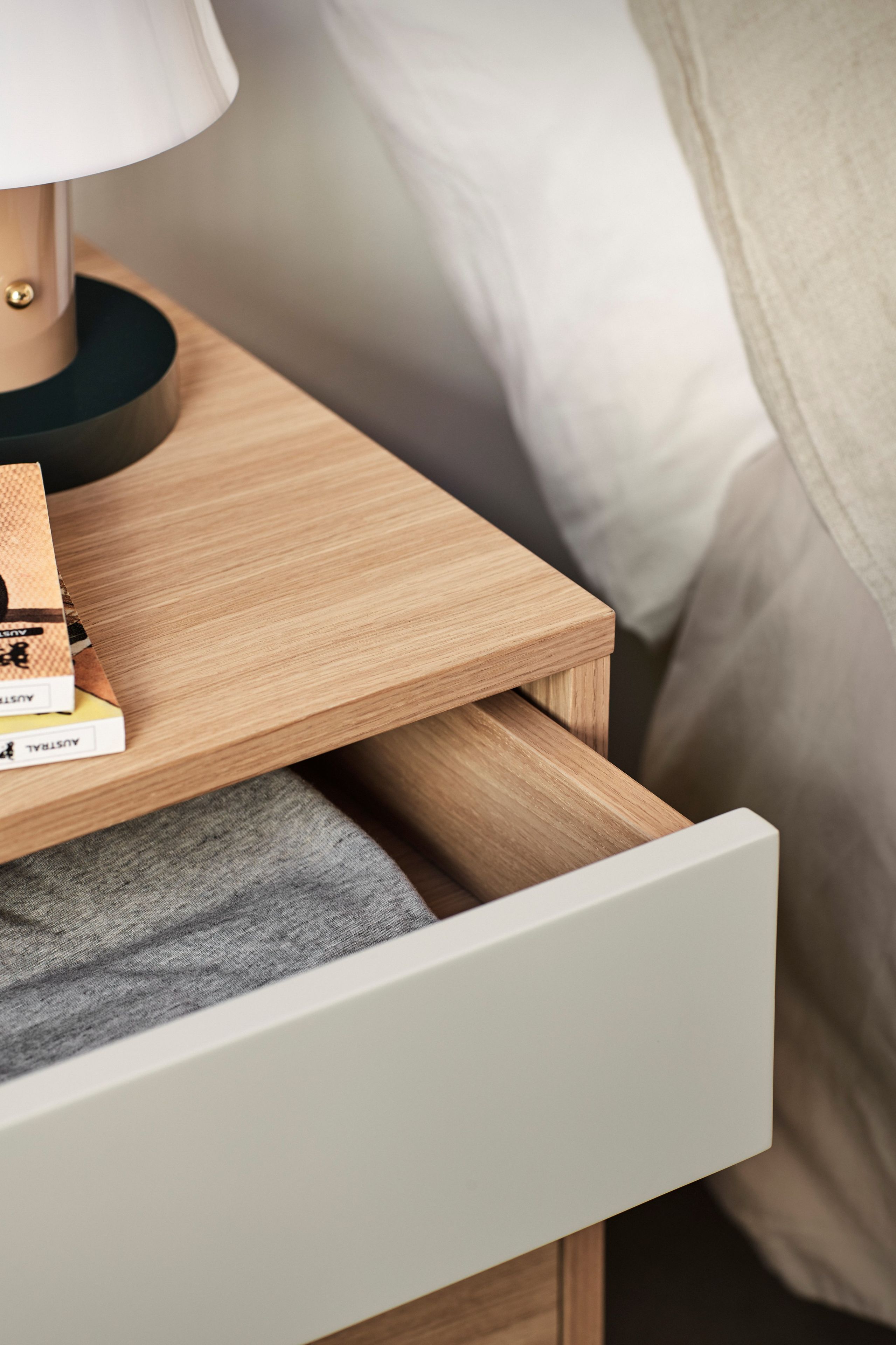 Прикроватная тумбочка из шпона и МДФ с ящиками TEULAT Yoko ARCH-00129818 - Вид №5