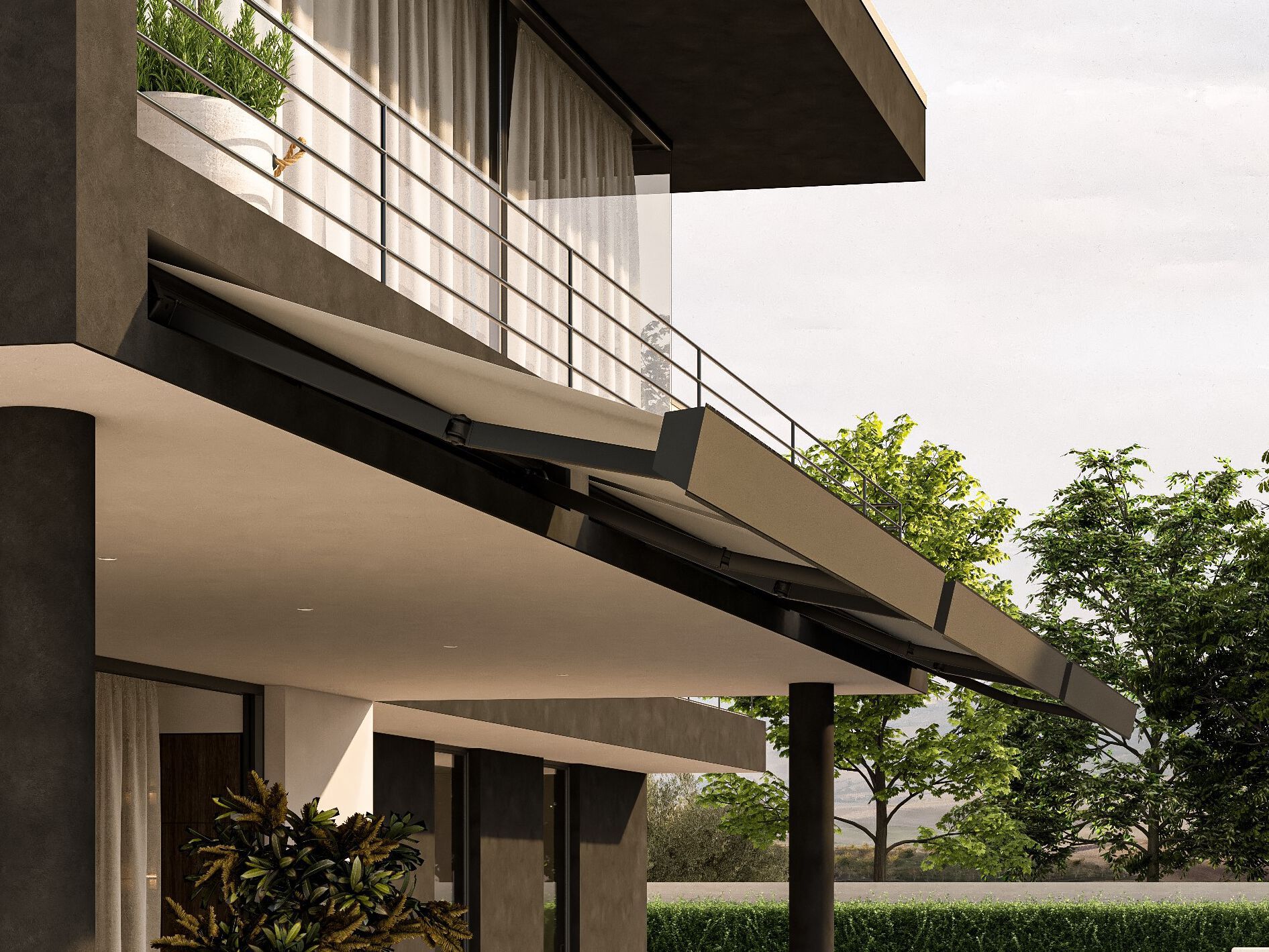 Встраиваемый тент со встроенным освещением KE Outdoor Design INCA ARCH-00023515