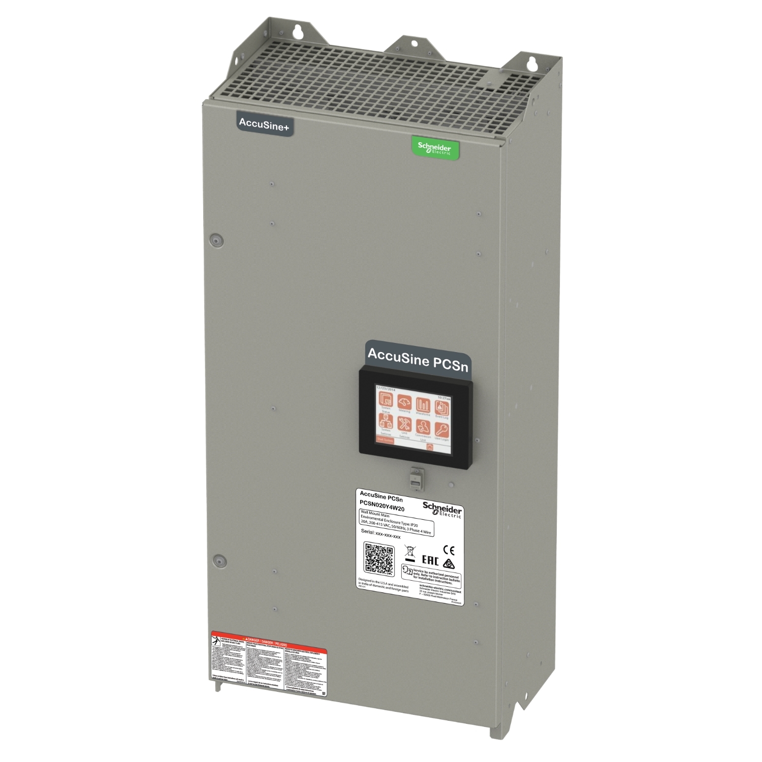 PCSN050Y4W20 Активный фильтр PCSn 50A 208-415Vac IP20 Schneider Electric AccuSine 
